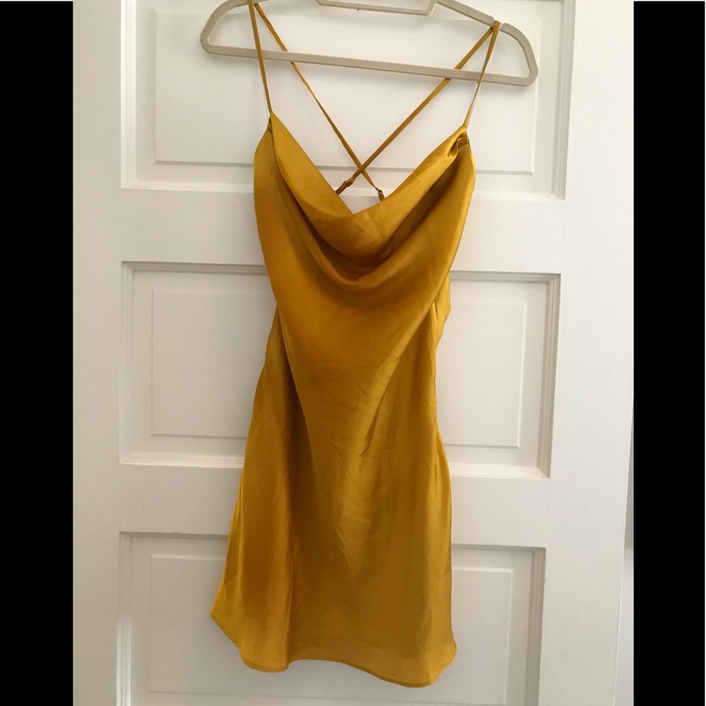 Boa Mini Dress in Sunflower Yellow